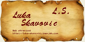 Luka Škavović vizit kartica